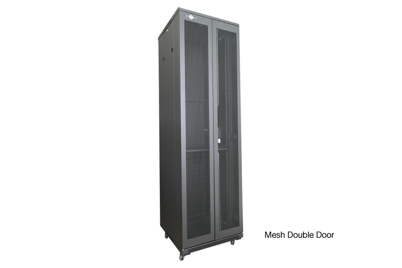 37U Rack Enclosure Server Cabinet w/ Arc Mesh Door, New Slimmer